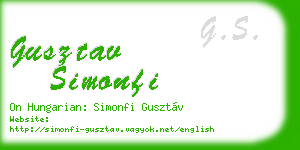 gusztav simonfi business card